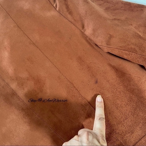 BCBGMaxAzria chestnut faux suede moto jacket & NWT skirt *shop@iamwarrior - Picture 12 of 16